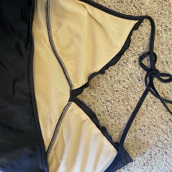 J Crew Women 12 OnePiece Swimsuit Black HalterNeck UnPadded Classic Preppy - Picture 9 of 9